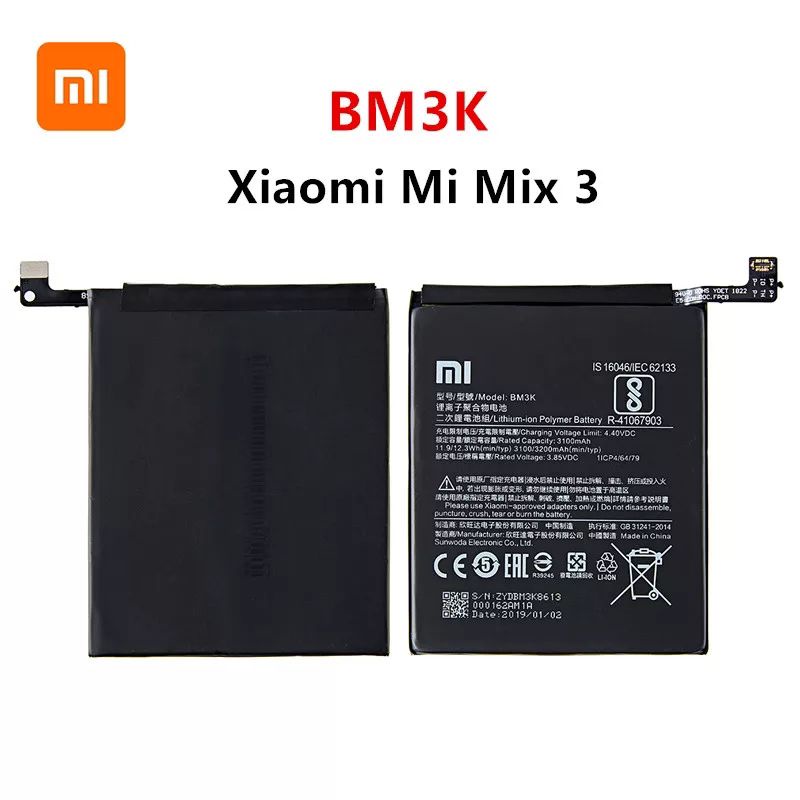 Xiao Mi  BM3K 3200MAh แบตเตอรี่สำหรับ Xiaomi Mi Mix 3 Mix3 BM3K แบตเตอรี่