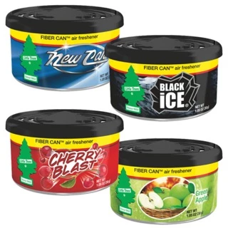 น้ำหอมรถยนต์ กลิ่นหอมยาวนาน Little trees น้ำหอมกระป๋อง ไฟเบอร์ Fiber can ต้นสน Black ice กระป๋อง