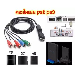สายคอมโพเนนท์ PS2 PS3/ Component For PS2 PS3 Slim