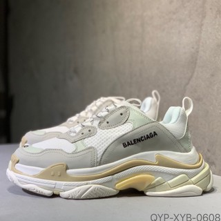 BALENCIAGA retro รองเท้าหนาด้านล่างย้อนยุครองเท้าวิ่ง / รองเท้าผ้าใบ