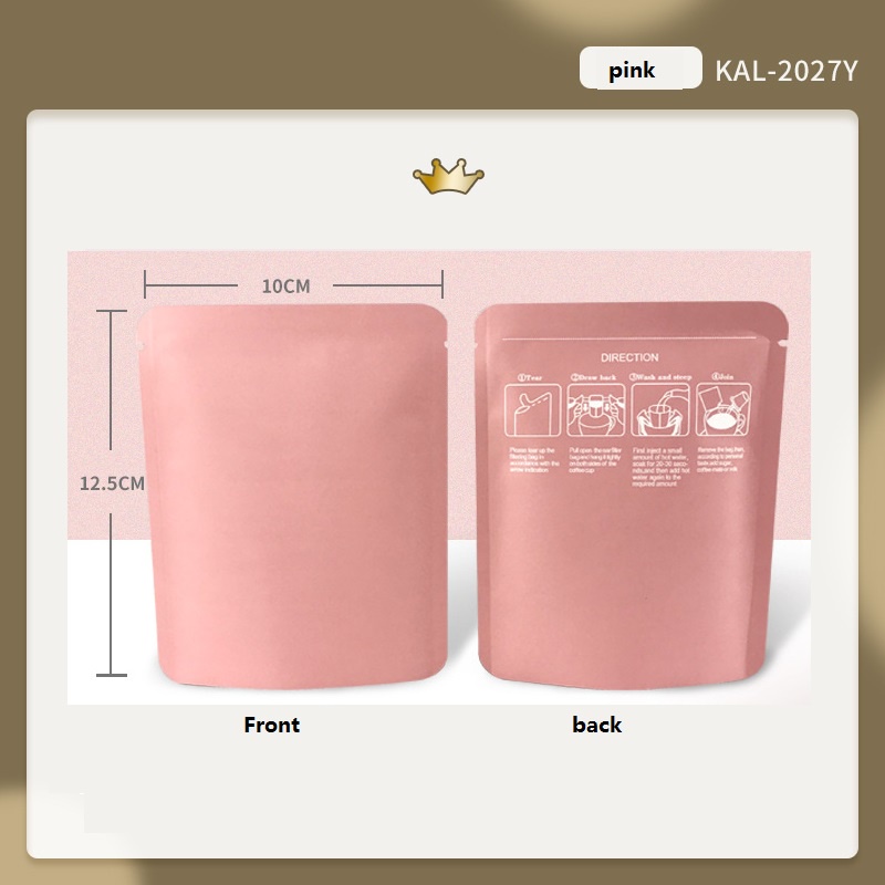 100 ชิ้นพิมพ์/ธรรมดาคราฟท์กาแฟหยดถุงบรรจุภัณฑ์ - รูปที่ 3