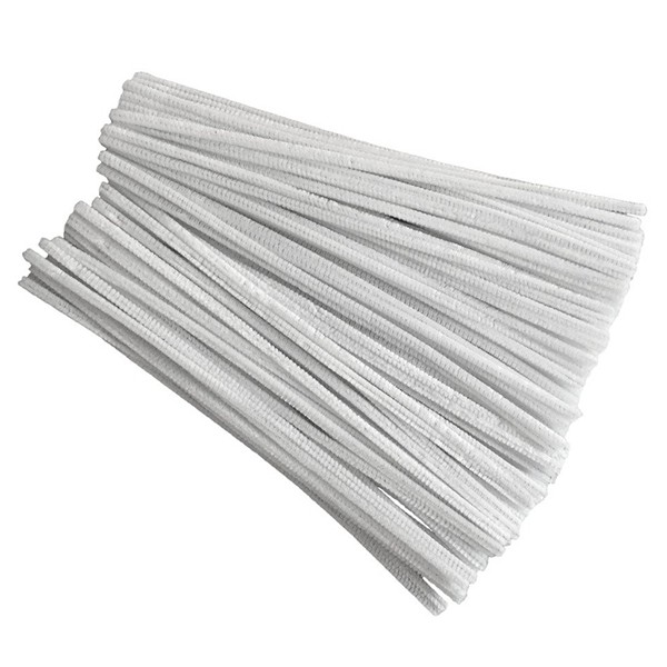 ☆น้ํายาทําความสะอาดท่อสร้าง 30 ซม. 100 ชิ้น สีขาว