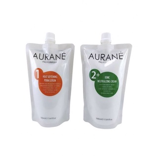 AURANE น้ำยายืดผมสปาเพิร์ม/น้ำยาดัดผมสปาเพิร์ม 1ชุดมีเบอร์1-1ถุง เบอร์2-1ถุงราคา420฿