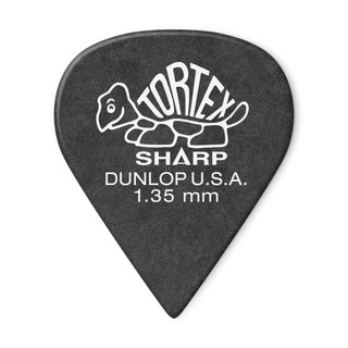 ปิ๊กDunlop รุ่น TORTEX SHARP เต่าแหลมดำ 1.35 mm