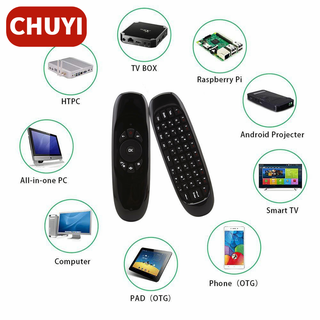 4-in-1 แอร์เมาส์ไร้สาย 2.4G ไฟแบ็คไลท์ คีย์บอร์ด สองด้าน สําหรับ PC Smart TV Set -top Box Network Player Tablet Game Machine