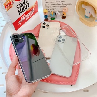 พร้อมส่ง🌷✨ เคสสำหรับ IPhone case เคสไอโฟน เคสใส เคสใสหลังแข็ง เคสใสมีจุกปิดกันฝุ่น 5-12,12pro,12promax,13,13Pro,13Promax