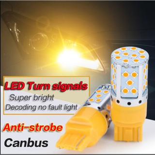 ไฟ LED Canbus แบบกระพริบได้ ความสว่างสูง 1156 P21W T20 7440 W21W ลูกปัดหลอดไฟ 3030 สำหรับรถยนต์ 1 ชิ้น