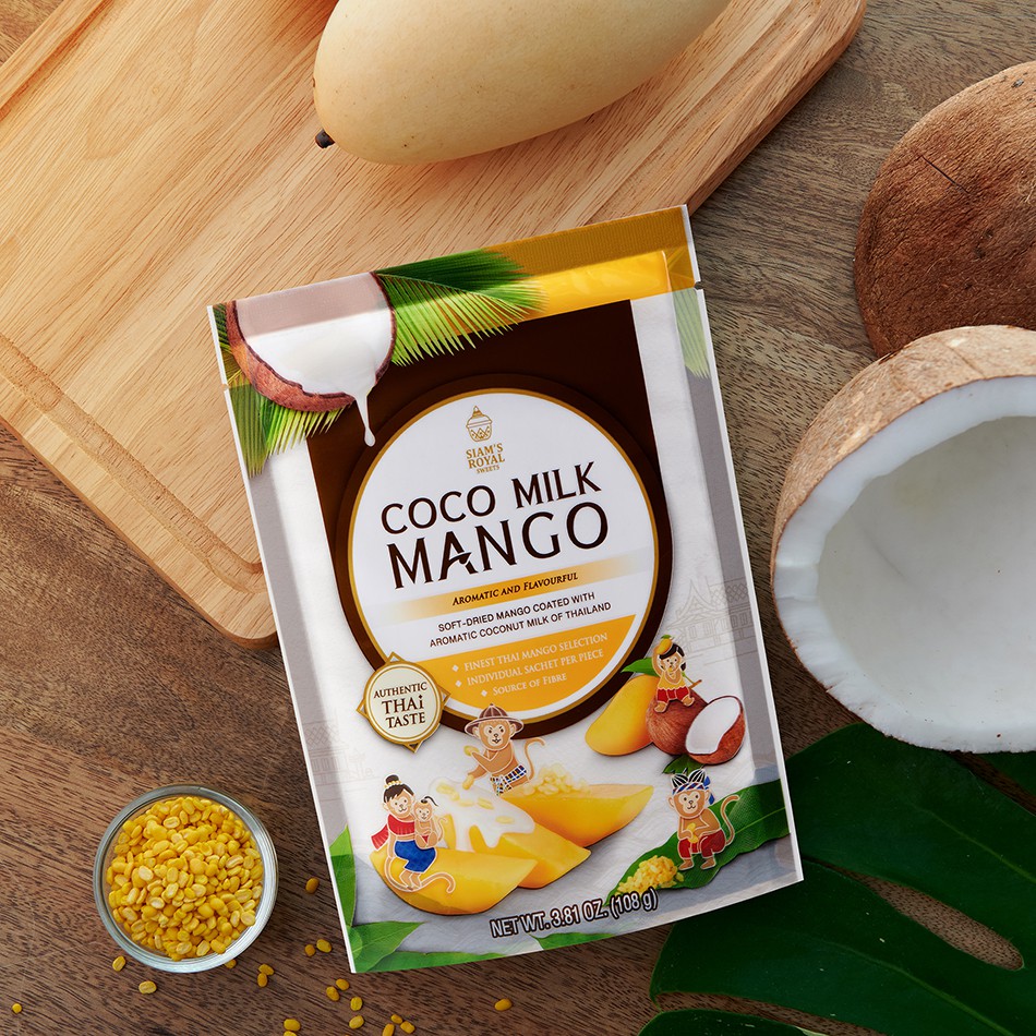 SIAM'S ROYAL Coco Milk Mango 108g (มะม่วงเคลือบกะทิ 108 กรัม)
