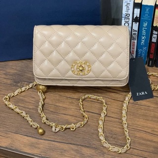 ZARA (Basic) mini Crossbody กระเป๋าสะพาย Look like Chanel Woc เเท้💯outlet