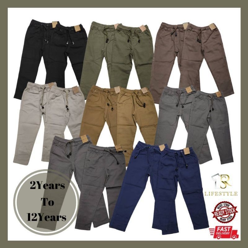 Slack Pants Kids Slack Pants สําหรับเด็กชายและเด็กหญิง (1 ปี - 12 ปี)