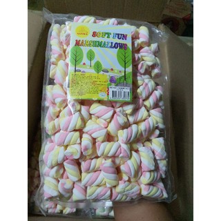 มาชเมลโล่รูปเกลียวอมชมพู 500g