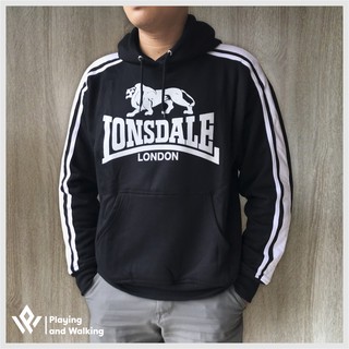 เสื้อกันหนาว มีฮู้ด ลาย LOSNDALE LONDON สีดํา 1:1