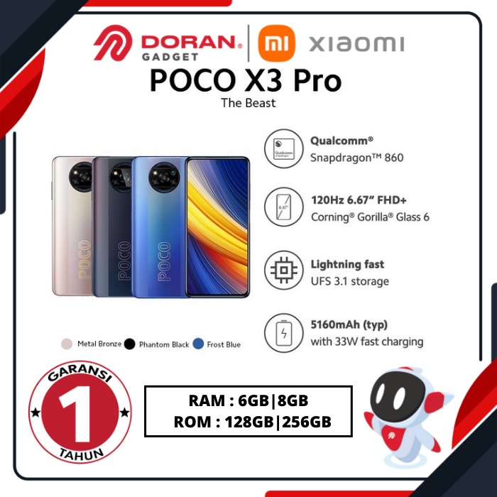 Xiaomi Poco X3 Pro 6GB / 128GB | 6/128 | 8GB / 256GB | 8/256 - Garansi TAM 1