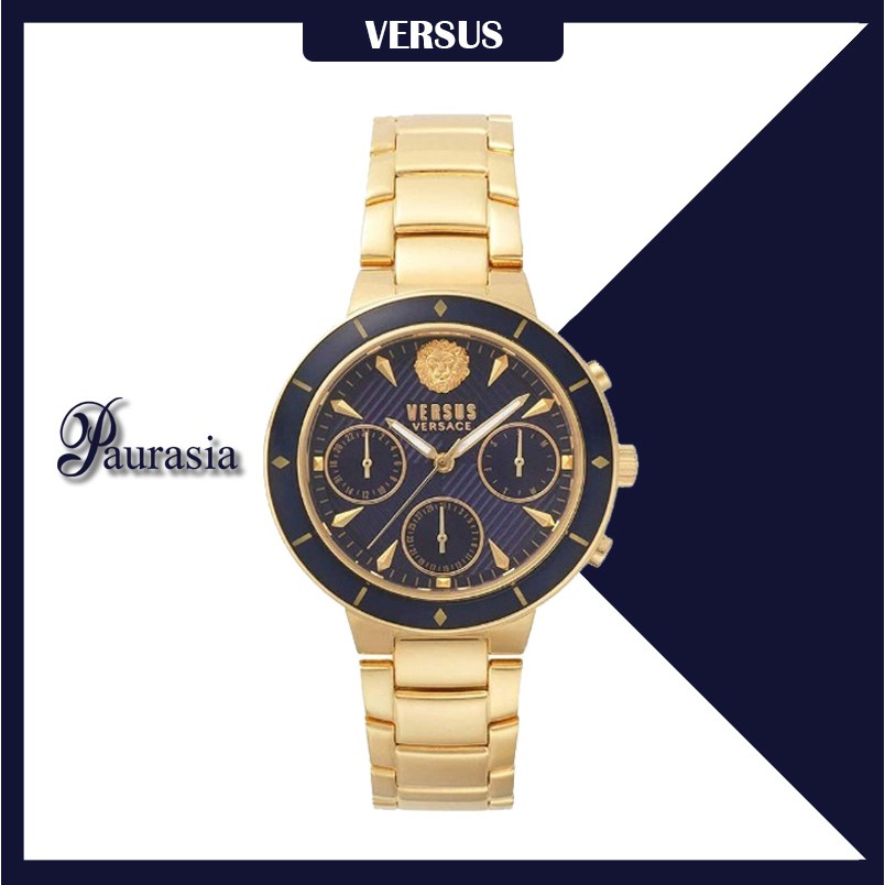 [ของแท้] Versus by Versace นาฬิกาข้อมือ ผู้ชาย รุ่น VERSUS VSP880-718 HARBOUR HEIGHTS D/BLUE DIAL SS