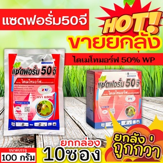 🌾 💥💥 สินค้ายกกล่อง 💥💥 แซดฟอรั่ม50จี (ไดเมโทมอร์ฟ) ขนาด 100กรัมx10ซอง ป้องกันเชื้อรา ราน้ำค้าง