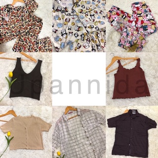 เสื้อผ้ามือสอง เสื้อครอป เสื้อกล้าม เสื้อไหมพรม  เสื้อเชิ้ต เสื้อคลุม ชุดนอน ชุดเซ็ต