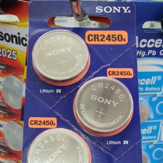 [ CR 2450 / 5 ก้อน ] ถ่าน Sony lithium  CR 2450  3.V [งานเเท้]