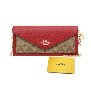 Coach C1688 Boxed Slim Envelope Wallet With Chain แท้100%