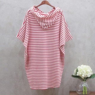 เสื้อลายทาง มีฮู้ด สีแดง ลายทาง .. พร้อมส่ง!!!