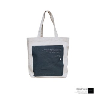 GRAPH TOTE BAG - กระเป๋าผ้าสะพายข้าง สกรีนลาย