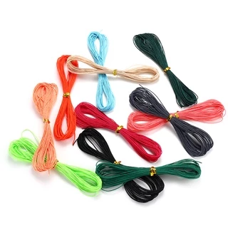 38สี เชือกเทียนไต้หวัน 1mm ยาว 10เมตร เชือกไม่ยืด เชือกถักสร้อยข้อมือ สร้อยคอ DIY