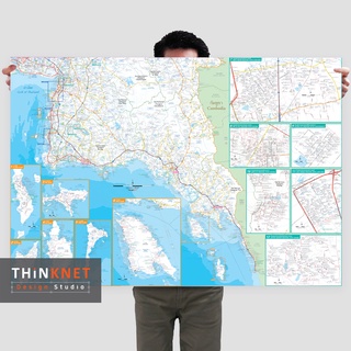 โปสเตอร์แผนที่นิคมอุตสาหกรรมภาคตะวันออก Map of Eastern Thailand Industrial Estate