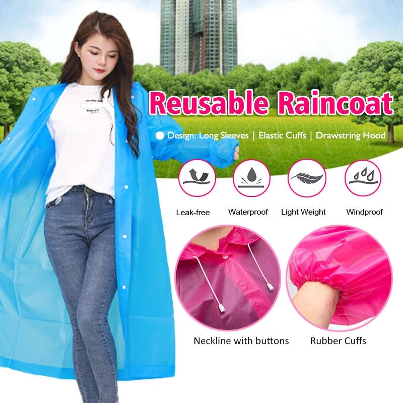 เสื้อกันฝนเด็กและผู้ใหญ่ EVA หนาใช้ซ้ำได้ thumbnail 5