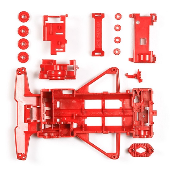 TAMIYA 95243 Jr Fm Reinforced Chassis (Red)