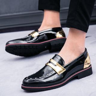 รองเท้าหนัง ผู้ชาย Big Size Oxfords Shoes For Men Dress Shoes Patent Leather Office Dress Shoes