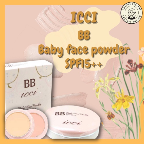 👍Online Sellers👍แป้งพัพ 2 ชั้น BB icci baby face powder SPF15++ พร้อมส่ง