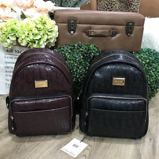 กระเป๋าเป้  unisex รุ่นใหม่ล่าสุด new Calvin Klein Singnature Backpack Y2018