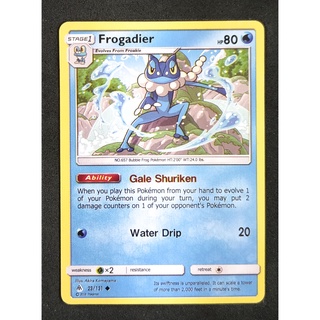 Frogadier Stage 1 23/131 เกโคกาชิระ Pokemon Card (Normal) ภาษาอังกฤษ