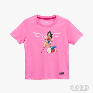 DOSH GIRLS T-SHIRT WONDER WOMAN เสื้อยืดคอกลม แขนสั้น เด็กผู้หญิง DWGT1033-PI