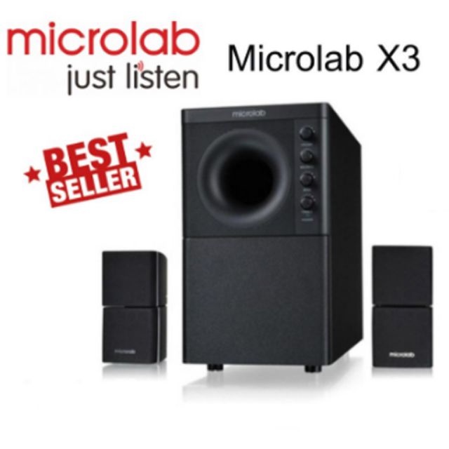 ⚡️🔥ขายดีส่งไว🔥⚡️ลำโพง microlab x3/2.1 เสียงดี ของแท้