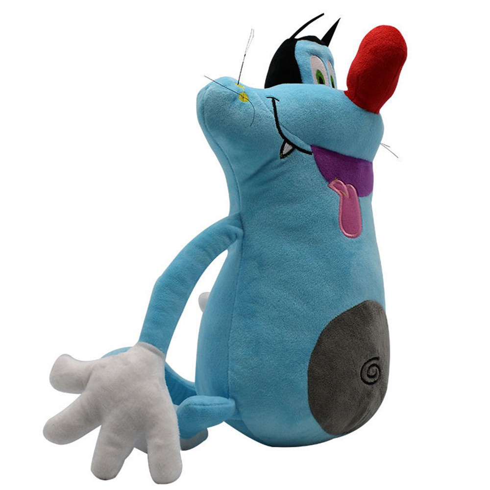Cod 38cm Oggy and The Cockroaches Plush Doll Fat Cat Soft Stuffed Kids ...