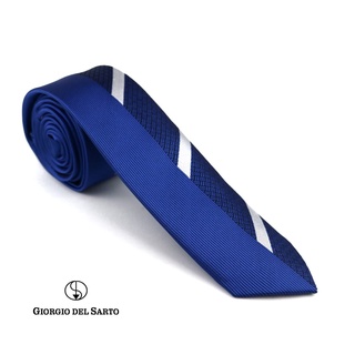 Giorgio Del Sarto Necktie Blue Fabric Texture เนคไทสีฟ้ามีเท็กเจอร์