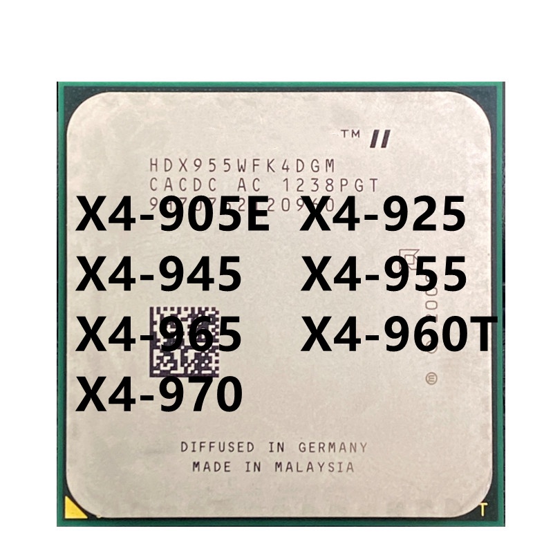 ซ็อกเก็ตโปรเซสเซอร์ CPU X4-900E X4-905E X4-925 X4-945 X4-955 X4-965 X4-960T X4-970 95W 125W Quad Cor