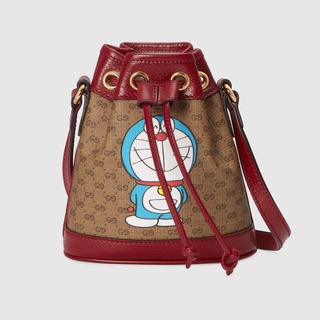 Brand new authentic Gucci Doraemon x Gucci joint series mini bucket bag