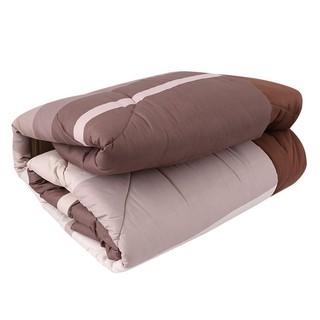 ราคาพิเศษ!! B&amp;K ผ้าห่มนวม ขนาด 90x100 นิ้ว ลายริ้วสีน้ำตาล BESICO Comforter Size 90 x 100 inch Striped Pattern Brown Col