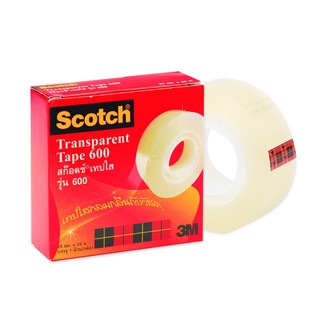 เทปใส เทปกาว สก๊อตช์ 600 *ใสพิเศษ* (1 ม้วน) เทปกาวใส Scotch 3M [S24]