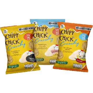 HealthyUpShop [1 ซอง] Chipychicy Crunchy (Protein Snack) อกไก่กรอบ โปรตีนสูง ไขมันต่ำ ดีต่อสุขภาพ! ขนมคลีน ไก่กรอบคลีน