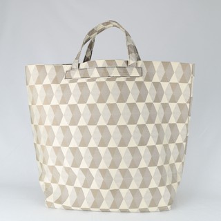 กระเป๋าผ้าทอ รุ่น Shopper - Cube ขนาด 30X40X15 CM ทอจากใยโพลีเอสเตอร์ และเคลือบวัสดุพิเศษด้านในได้