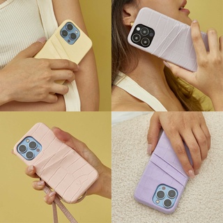 (โค้ด8MUSE65ลด65.-)(14 series)MUSE Card Holder Phone Case PASTEL Tone