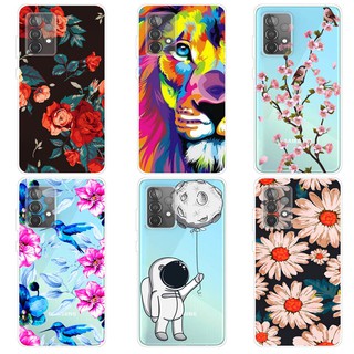 เคส ซัมซุง Samsung Galaxy A52 4G 5G A52S Case สวย การ์ตูน Printed เคสซิลิโคน Soft TPU Cover โทรศัพท์มือถือ Back เคส