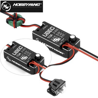 Hobbywing 10A 2-6S 10A-15A Ubec กันน้ํา 6V / 7.4V / 8.4V พร้อมเอาท์พุท Jr สําหรับปีนเขารถตีนตะขาบ