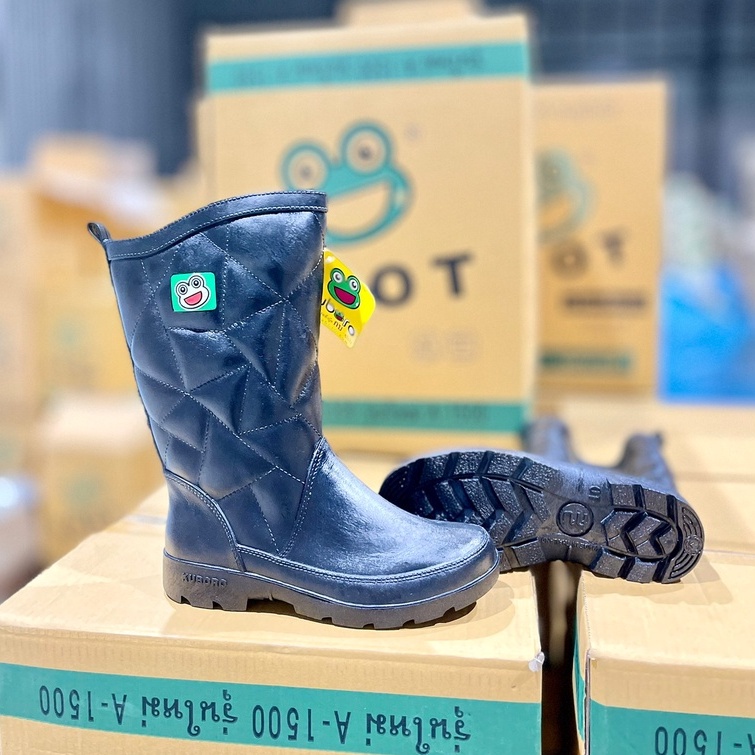 Kuboro [รองเท้าบูทกบ 12 นิ้ว A-1000 Rubber Rain Boots บู้ตยางทำนา บู้ทตลาดสด A1000 บู๊ตกบ A-1500