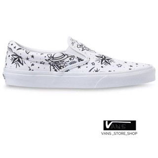 VANS SLIP ON U-COLOR TATTOO TRUE WHITE SNEAKERS สินค้ามีประกันแท้