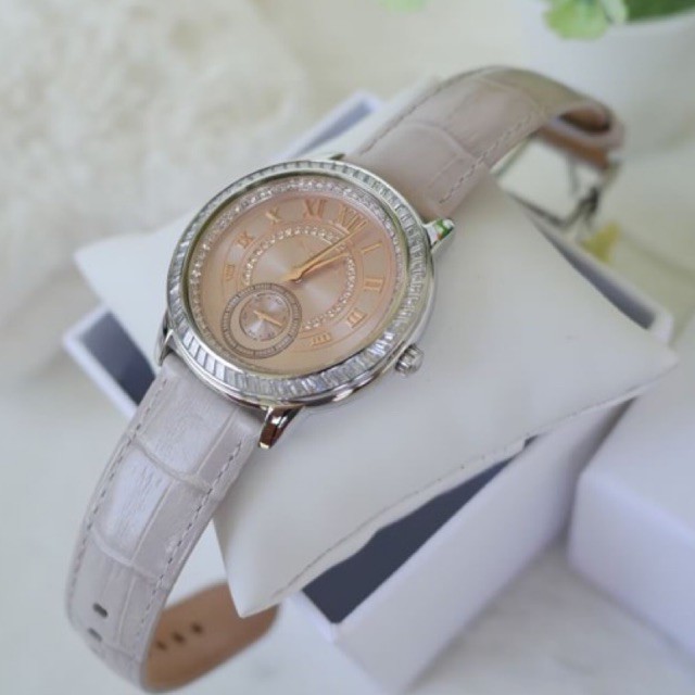 นาฬิกา MICHAEL KORS Madelyn Rose Dial Grey Leather Ladies Watch MK2446 สายหนัง สีเทา