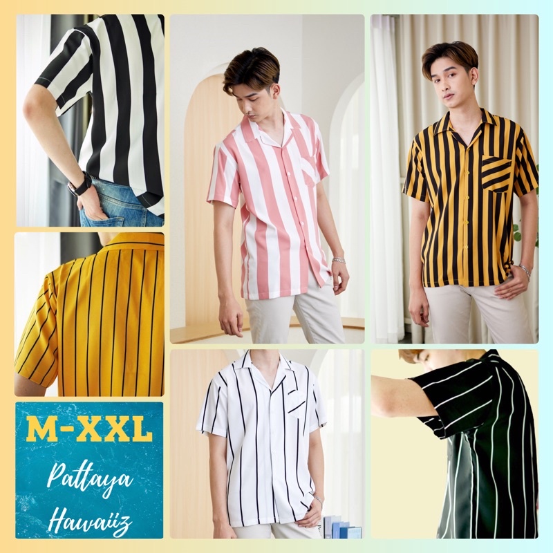 เสื้อฮาวาย เสื้อสงกรานต์ ผู้ชาย M-XXL [Pattaya Hawaiiz] [เชิ้ต]