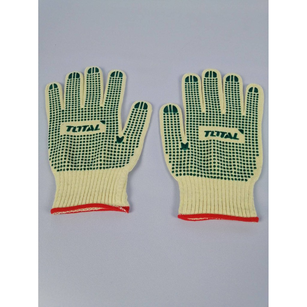 11102 ถุงมือคอตตอนกันลื่น Total ผลิตจากผ้าทอฝ้ายเกรด A tvc